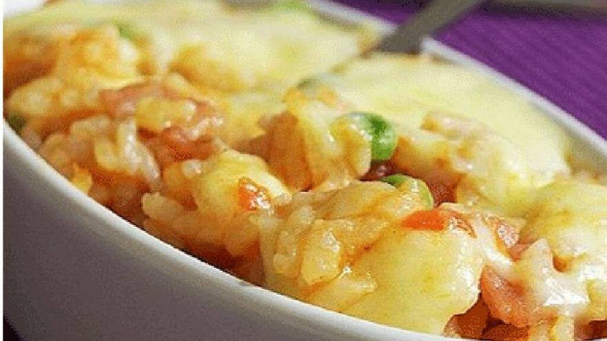 番茄培根芝士焗饭