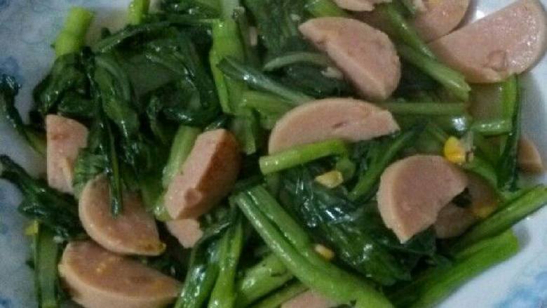 油菜炒火腿