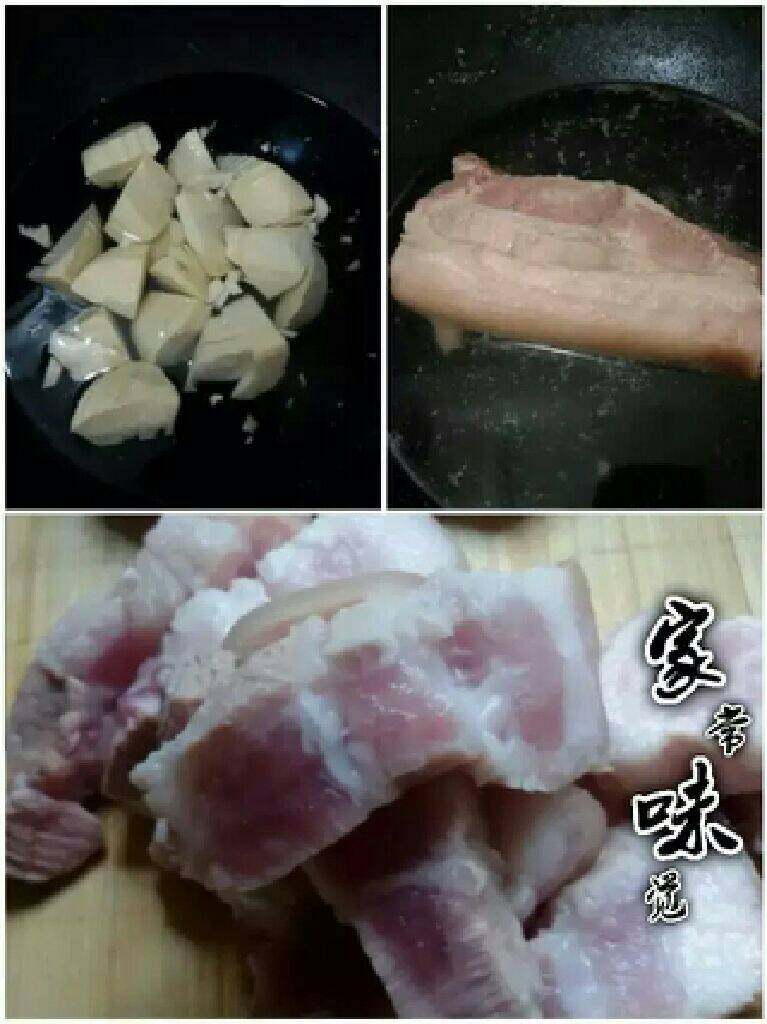 春笋烧五花肉,春笋焯水,<a style='color:red;display:inline-block;' href='/shicai/ 428'>五花肉</a>焯水洗净切小块。