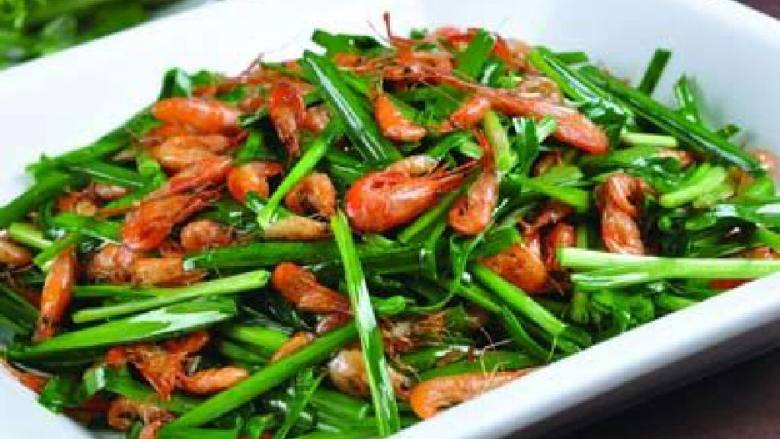 韭菜炒河虾