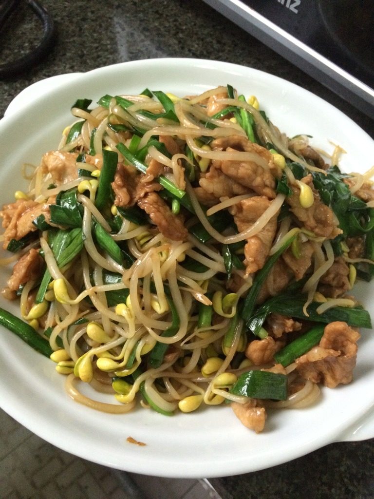 瘦肉炒韭菜，牙菜