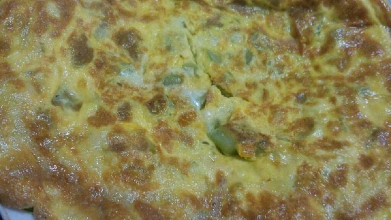 蛋包瓜,煎熟即可关火盛盘