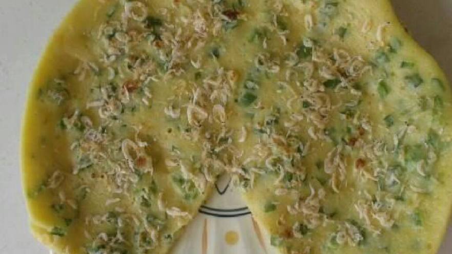 虾皮鸡蛋饼