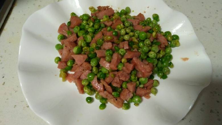 青豆炒火腿