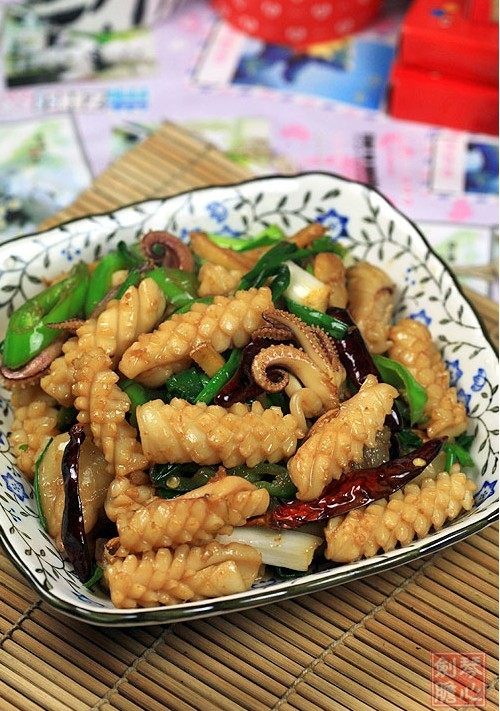 姜葱爆鲜鱿