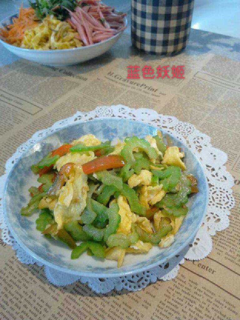 苦瓜三色蛋