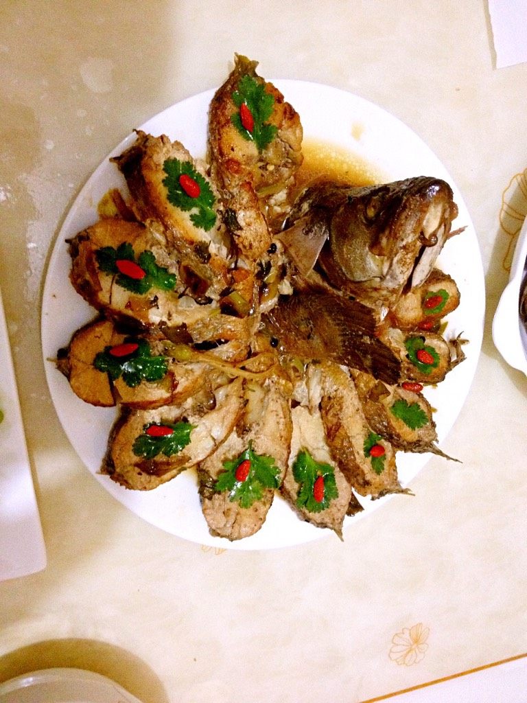 红烧鲈鱼（孔雀开屏）
