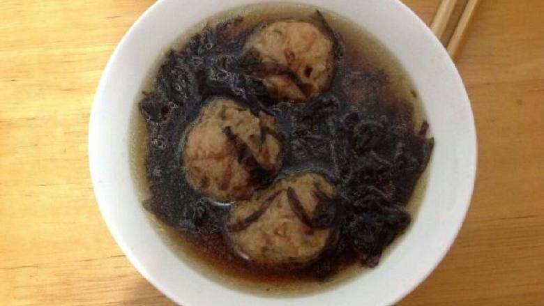 紫菜牛肉丸汤