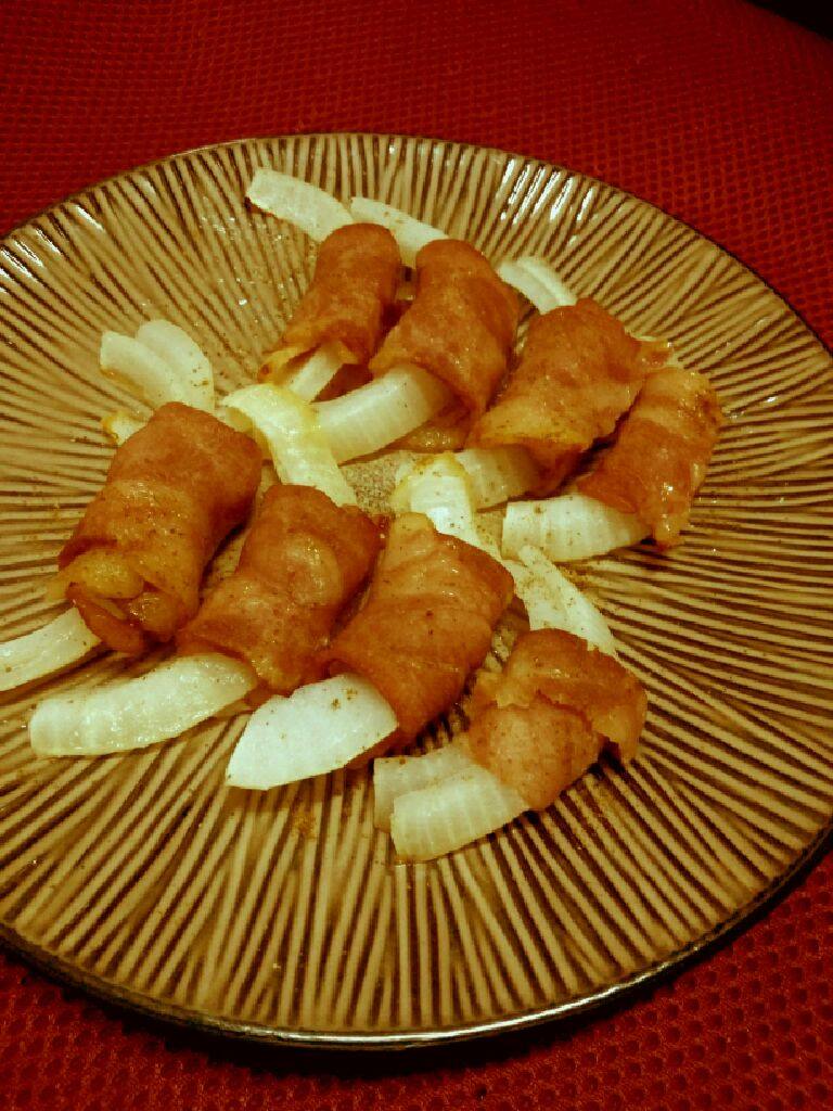 培根卷洋葱