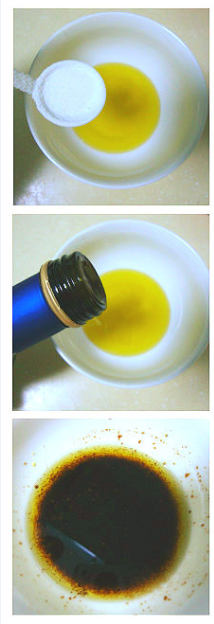 意式番茄色拉,<a style='color:red;display:inline-block;' href='/shicai/ 851'>橄榄油</a>、意大利黑醋、盐、<a style='color:red;display:inline-block;' href='/shicai/ 720'>胡椒粉</a>搅匀，浇在上面