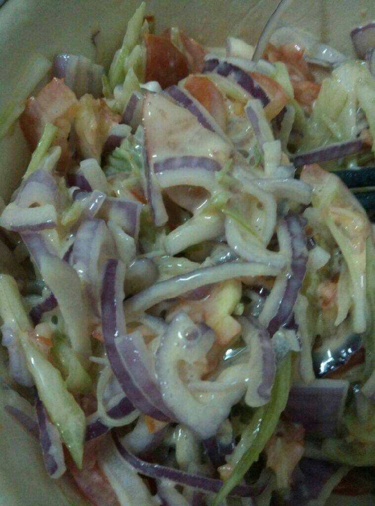 蔬菜饼,材料全部搅拌好的面糊