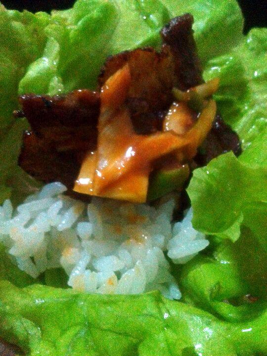 烤五花肉包饭