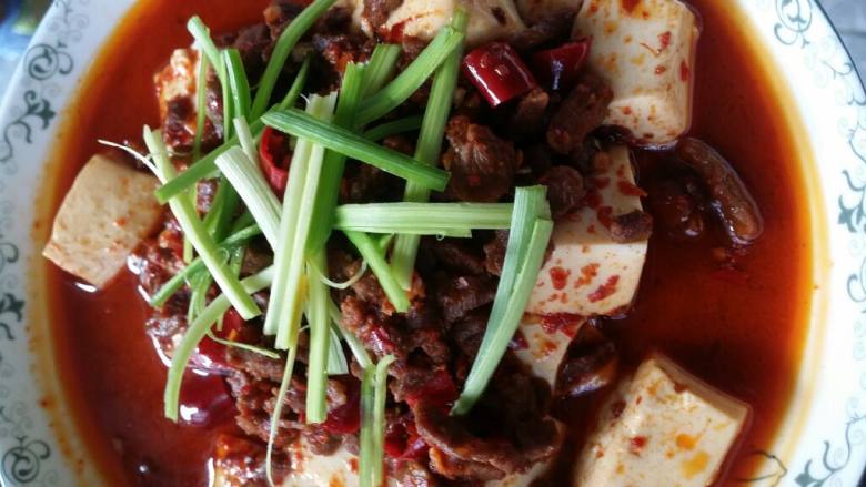 辣酱肉末炒豆腐