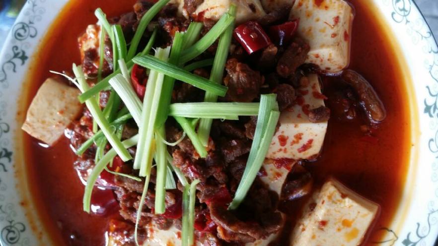 辣酱肉末炒豆腐