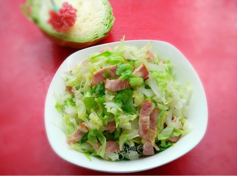 培根炒包菜