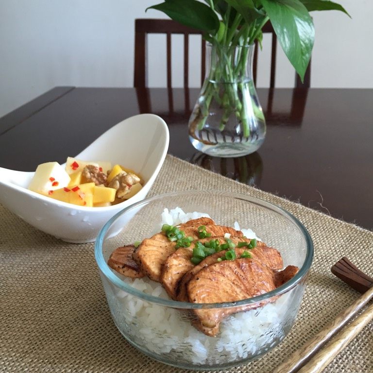 香煎三文鱼饭