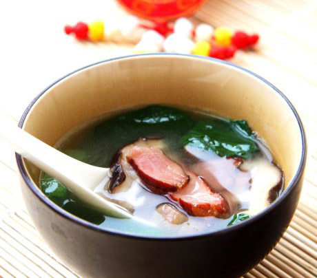 青菜腊肉汤
