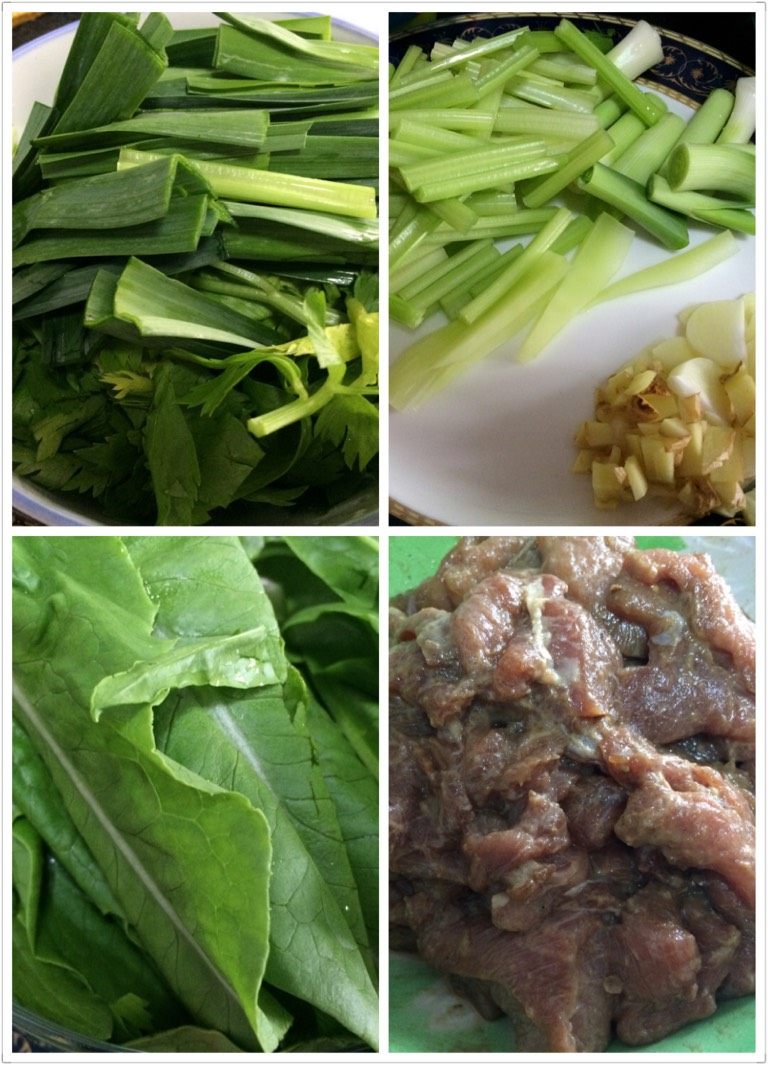 水煮肉片,如图<a style='color:red;display:inline-block;' href='/shicai/ 4430'>里脊肉</a>切片用<a style='color:red;display:inline-block;' href='/shicai/ 692'>酱油</a>加淀粉腌制不少于10分钟备用（蔬菜都切断备用）