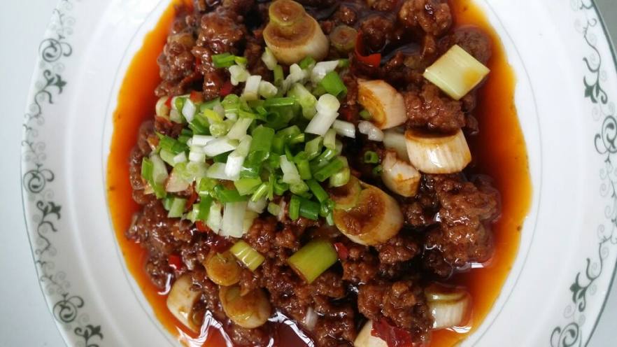 肉末炒大葱