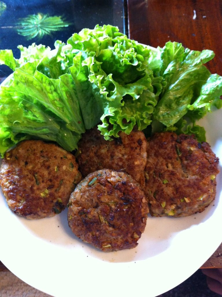 煎莲藕秋葵肉饼