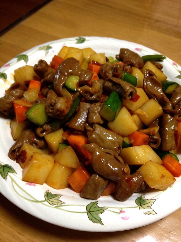 豆瓣酱土豆烧肥肠