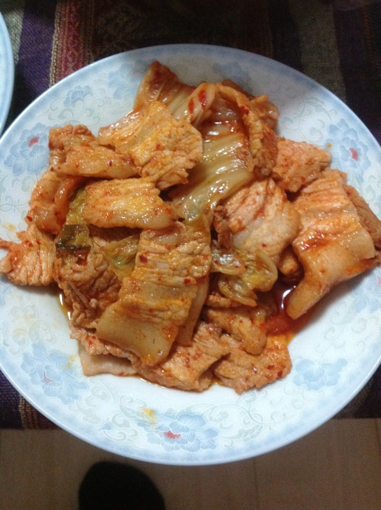 辣白菜五花肉