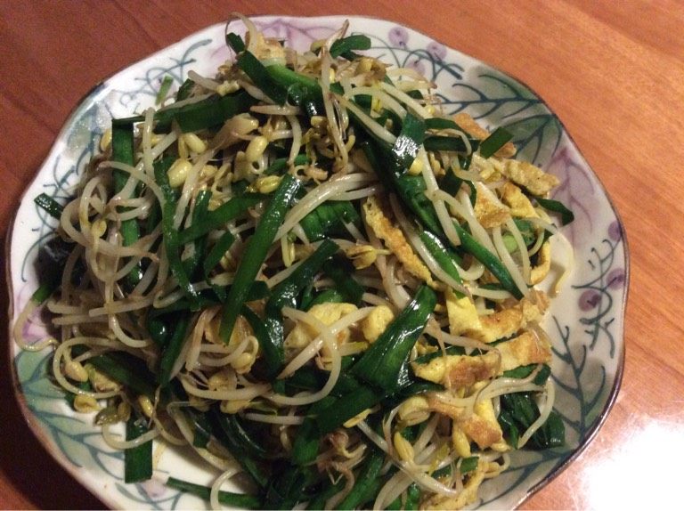 绿豆芽炒粉丝