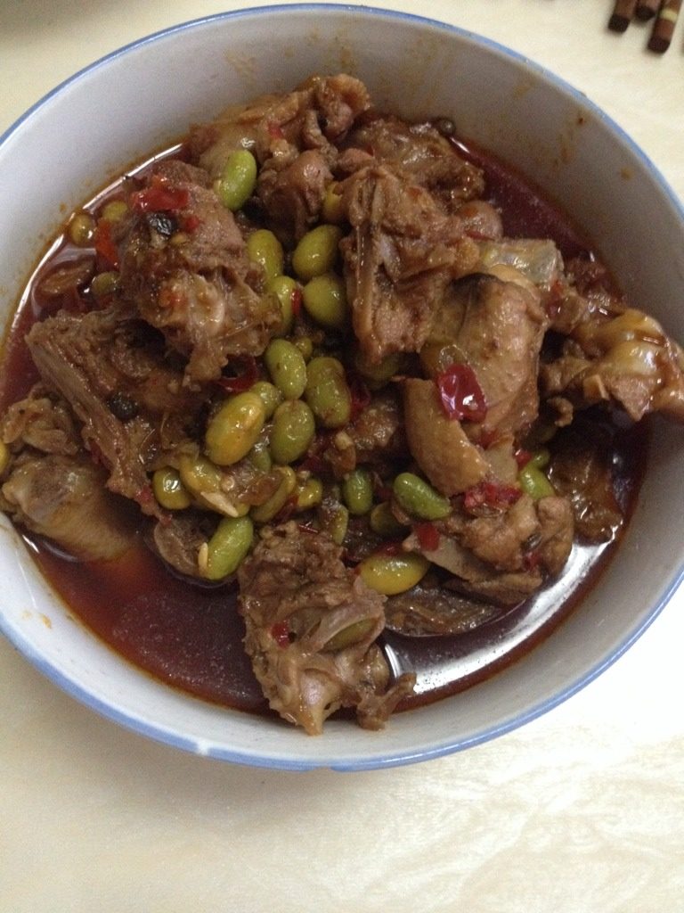 鸭子烧青豆