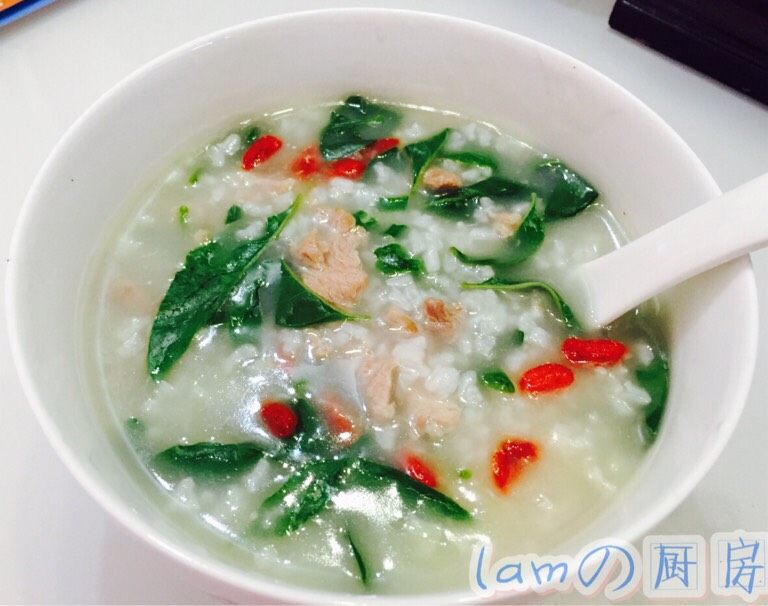 枸杞瘦肉粥,一碗营养美味的粥就做好了