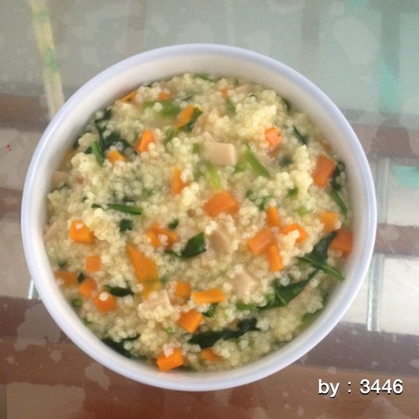 菠菜火腿胡萝卜粥