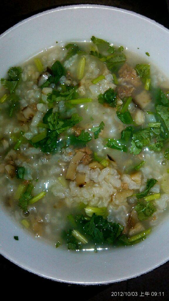 松茸牛肉粥