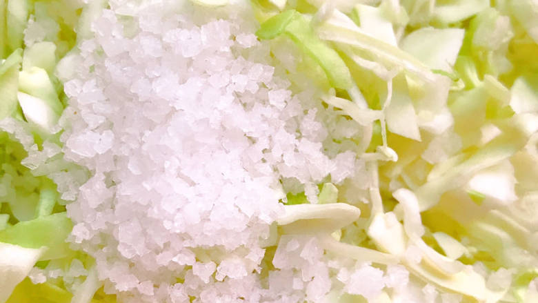 包菜猪肉饺子,放盐