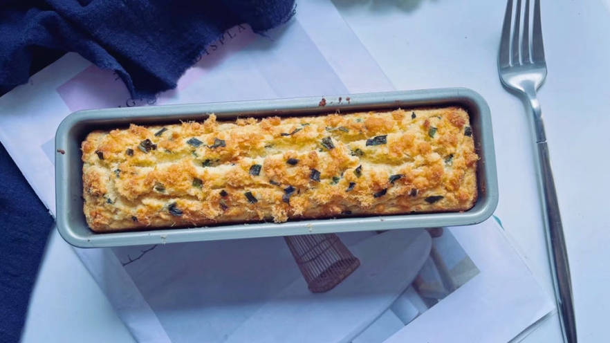 香葱肉松磅蛋糕