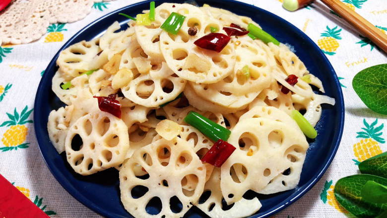 炝炒藕片,成品,欢迎品尝