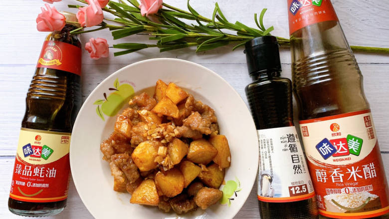 醋肉,蒜香酸甜醋肉就做好啦~
