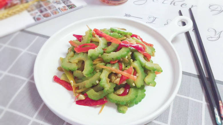 辣炒苦瓜,成品